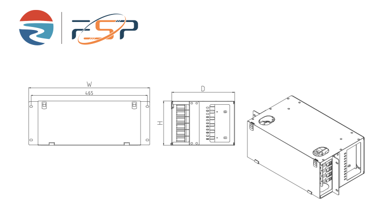 12-144 Cores Capacity 19-Inch Patch Panel Made of Cold Rolled Steel for Fiber Optic Equipment