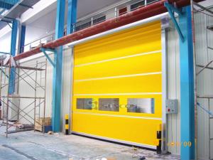 China Easy Installation Industrial Rapid Door Customizable Color Aluminum Alloy Material wholesale