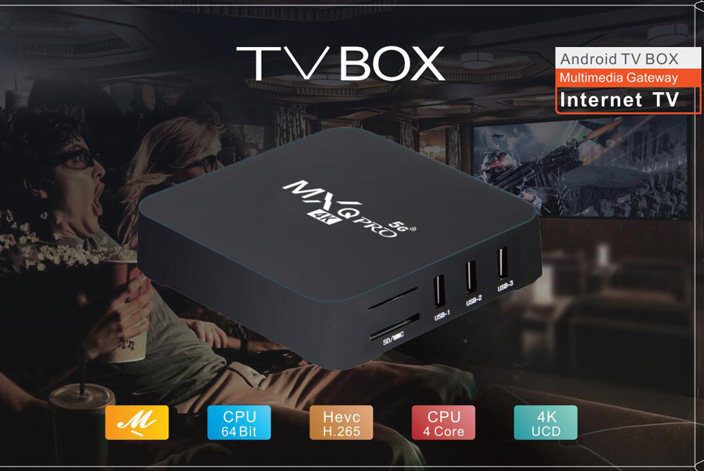MXQ PRO Amlogic S905W 4K Android 9.0 5G TV Box 2GB 16GB 750MHZ