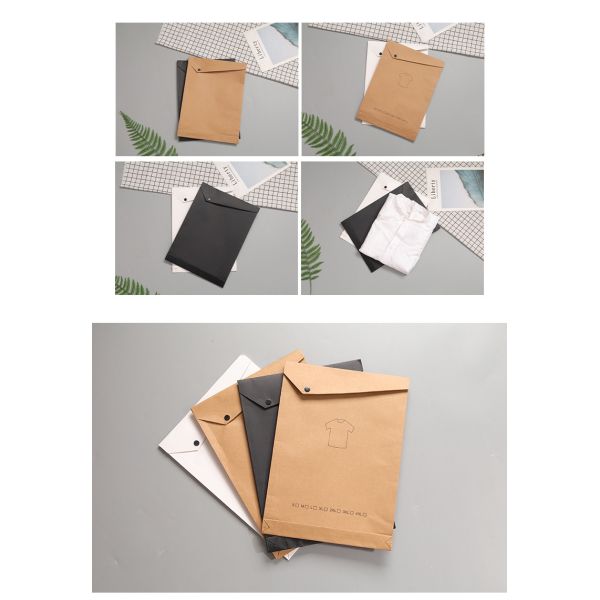 Premium Vintage Envelope Storage Bags Thickened Kraft Paper for Clothing Packaging-Underwear Clothing Packaging Paper Bags Paper