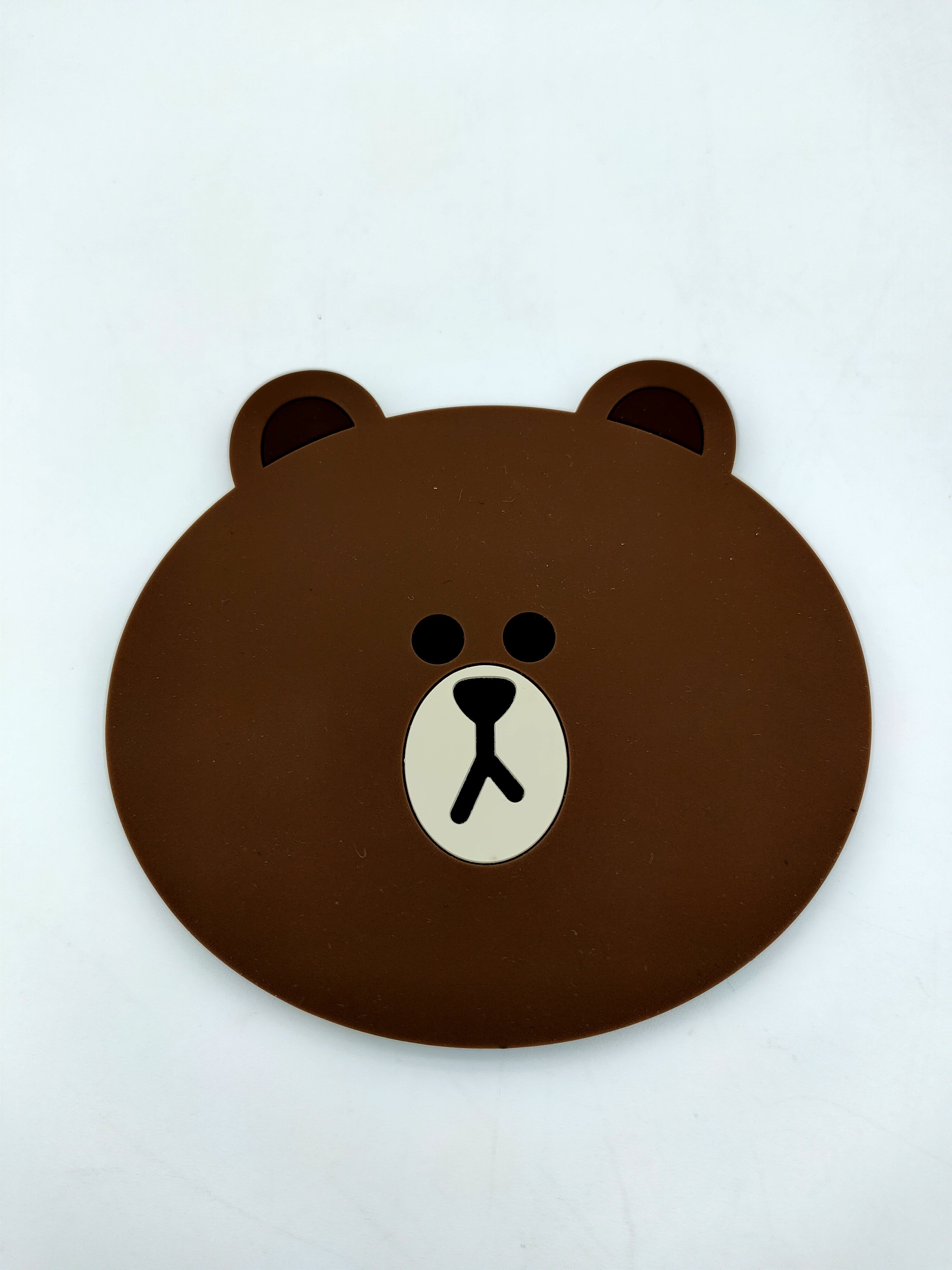 Fashion Design Soft Silicone Toys Drink Coasters Bear Shape Molding