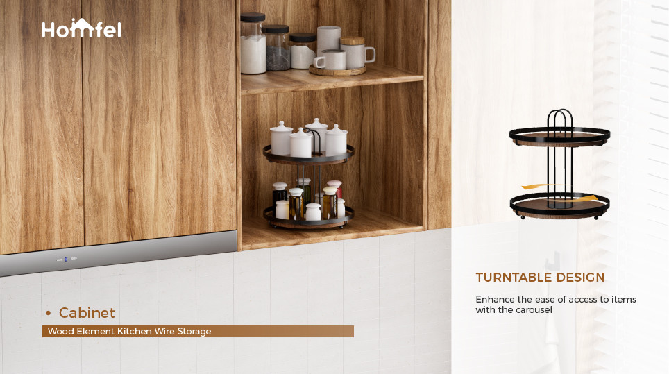 MDF Standing Type Wood Element Modern Design Household Multifunctional Stylish Metal Kitchen Organizer