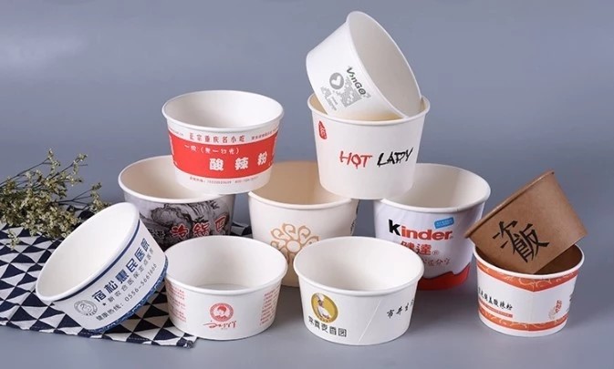 ZEEHENG Round Kraft Cardboard Salad Bowl 1500 ml 184x161x66 cm