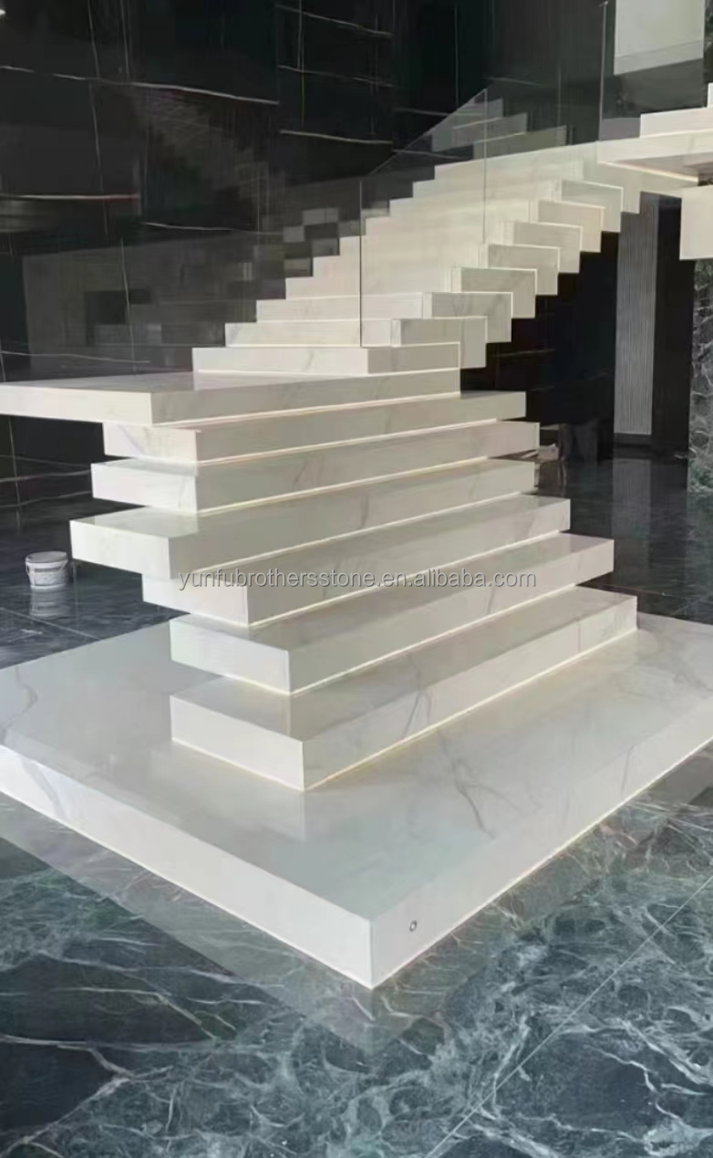 Upgrade Your Hotel Interior with Modern Design Stair Treads Artificial Stone Material