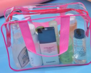 China Transparent Cosmetic Promotional PVC Bags , OEM PVC Zipper Bag For Cosmetic Set wholesale