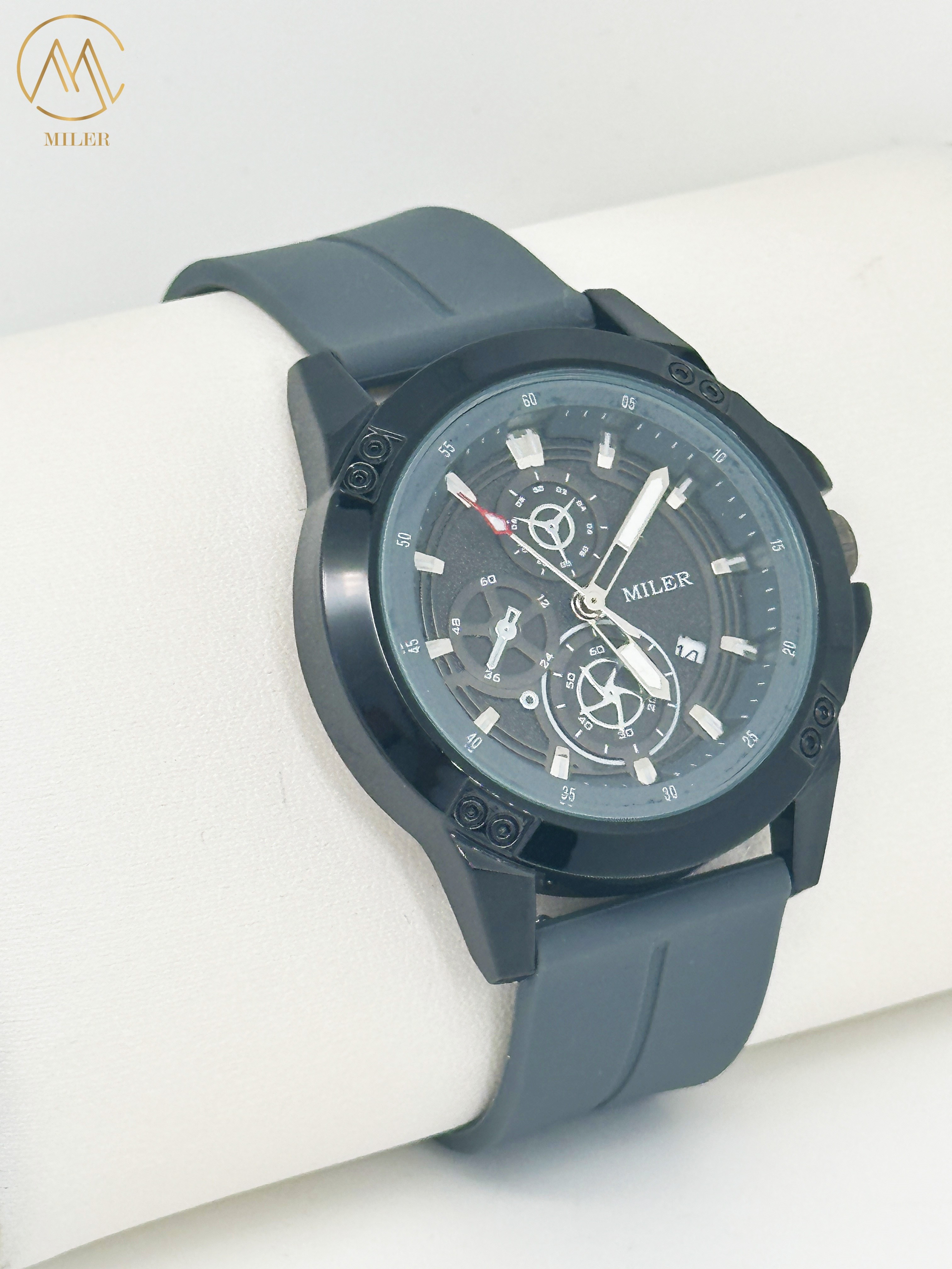Custom Logo Minimalist Watch For Men Sport Silicone Waterproof Luminous Quartz Watches Mens Business Calendar Wrist Watches