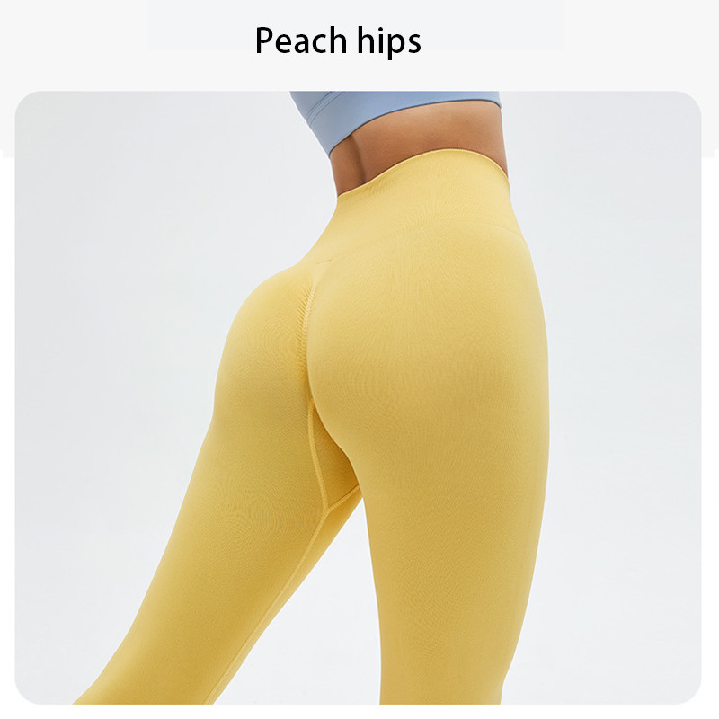 Four Way Stretch Seamless Workout Leggings High Waisted Nylon Tight