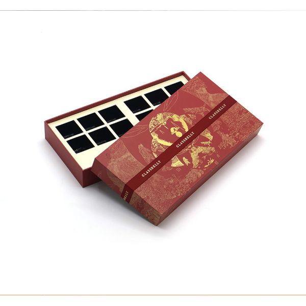 Luxury Chocolate Candy Packaging Gift Boxes With Ribbon , Recycled Paperboard Rectangular Packaging Box