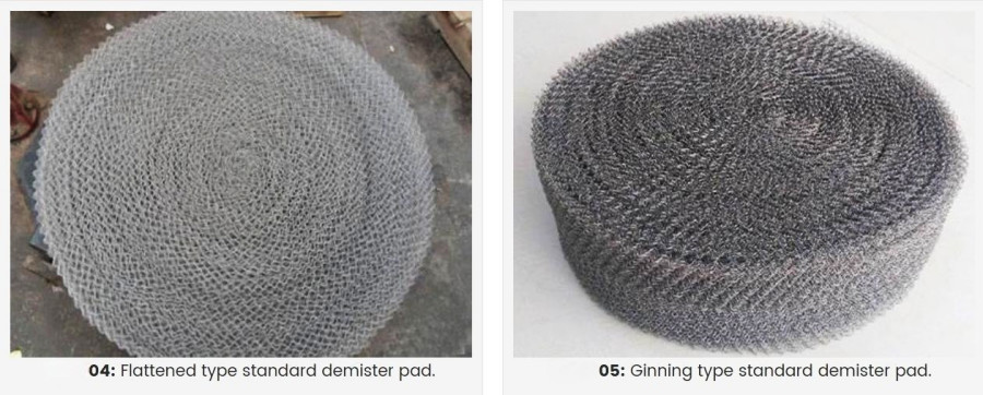 Dustproof Pad Wire Mesh Demister 95% Filter Rating For Industrial Applications