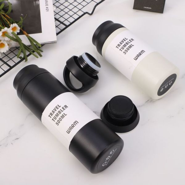 500ml Portable Travel Water Cups With Tea Infuser Japan Style Stainless Steel Insulated Coffee Flasks