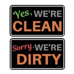 Eco Freiendly Reversible Clean And Dirty Dishwasher Magnet Sign