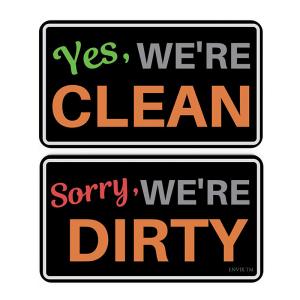 China Eco Freiendly Reversible Clean And Dirty Dishwasher Magnet Sign wholesale