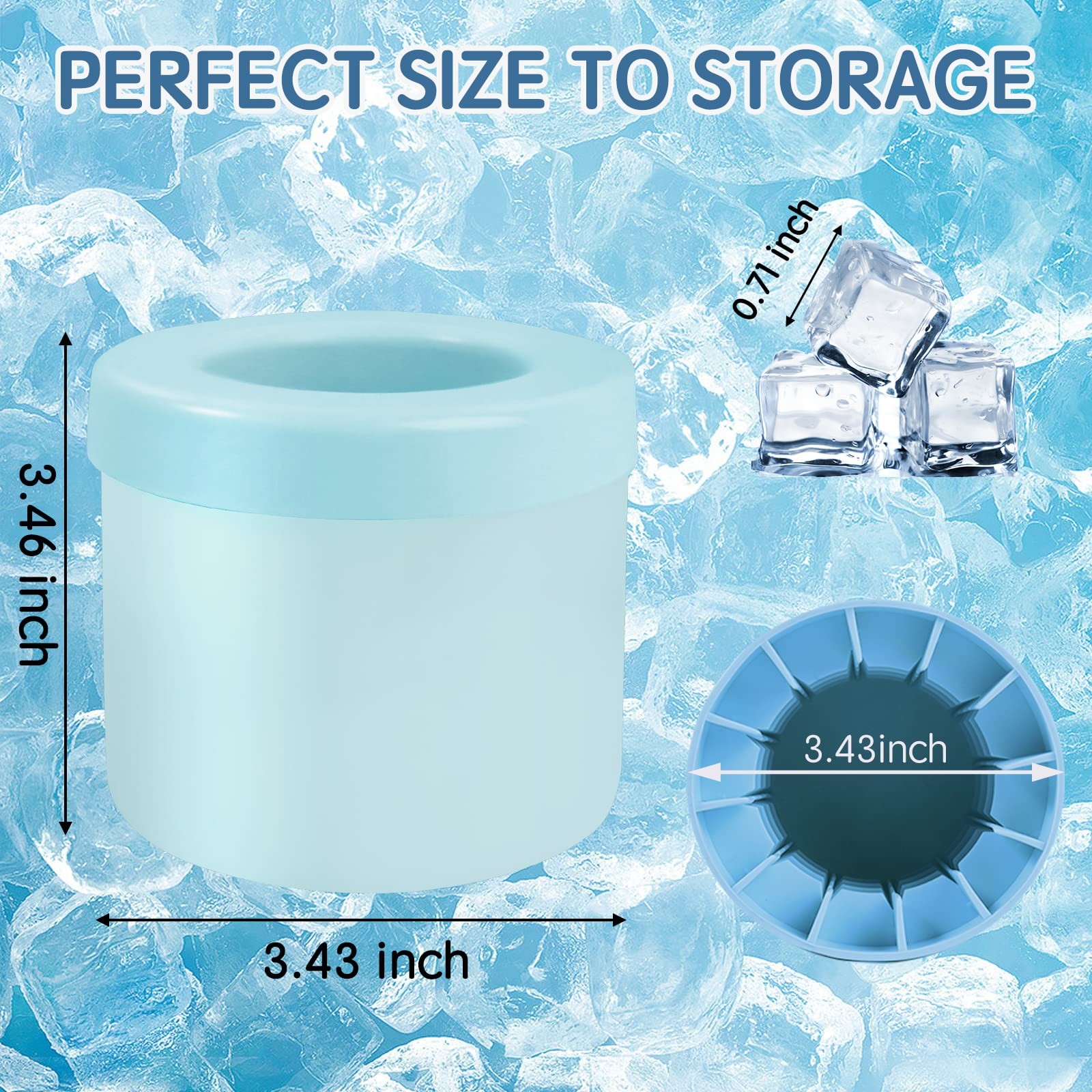 Cylinder Silicone Ice Cube Mold Decompress Ice Lattice Press Type Mini Ice Maker Cup