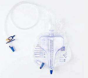 China Urine Meter Drainage Bag With Measure Bottle Disposable Collection Medical Grade PVC Material Urine Meter Bag CE ISO wholesale