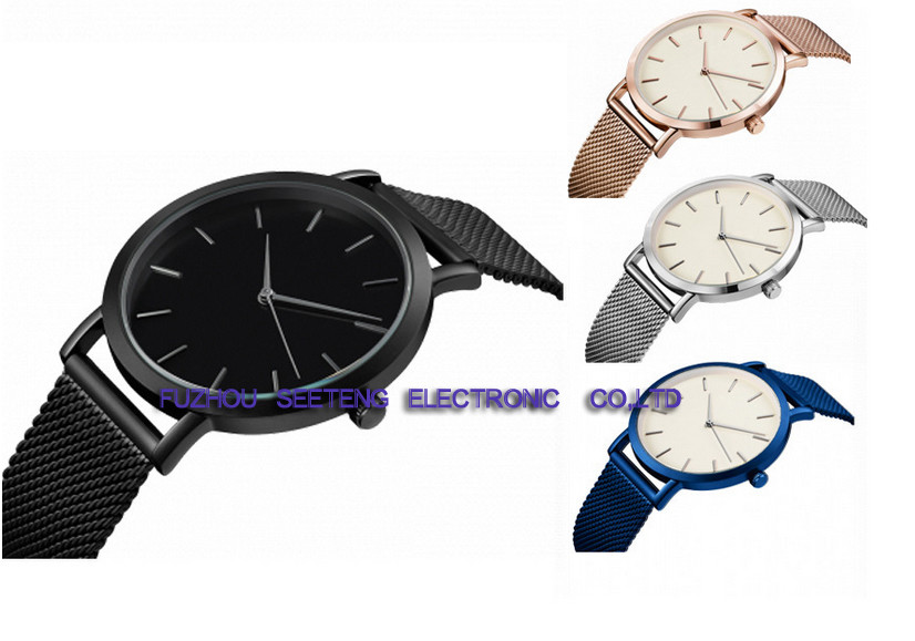 Brand high quality Men's analog watch with stainless steel case and alloy strap