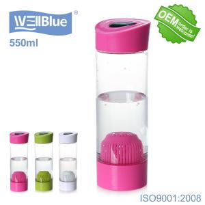 China Plastic 550ML BPA Free Mineral Alkaline Water Bottle No Battery No USB Charge wholesale