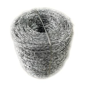 China Concertina Galvanized 12.5 12 Gauge Barbed Wire silver wholesale
