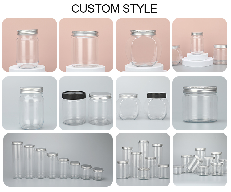 Empty Frosted Pet Acrylic Plastic Face Cosmetic And Packaging Body Butter Lotion Eye Cream Jar Lip Scrub Container With