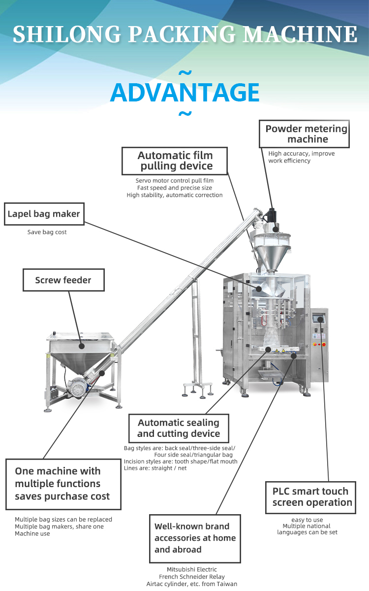 5kg 10kg Chilli Detergent Powder Packing Machine Automatic PLC Control