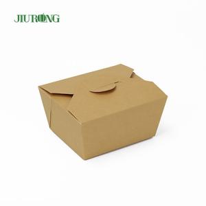 China Greaseproof disposable Paper Food Packaging 1080ml kraft take out container wholesale