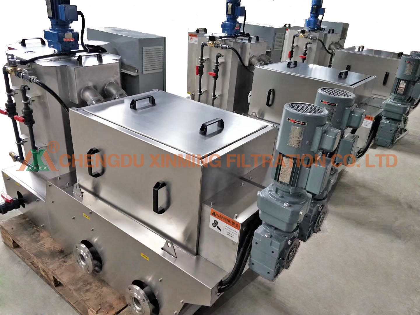 Automatic Sludge Dewatering Screw Filter Press , Stainless Steel Filter Press Energy Saving