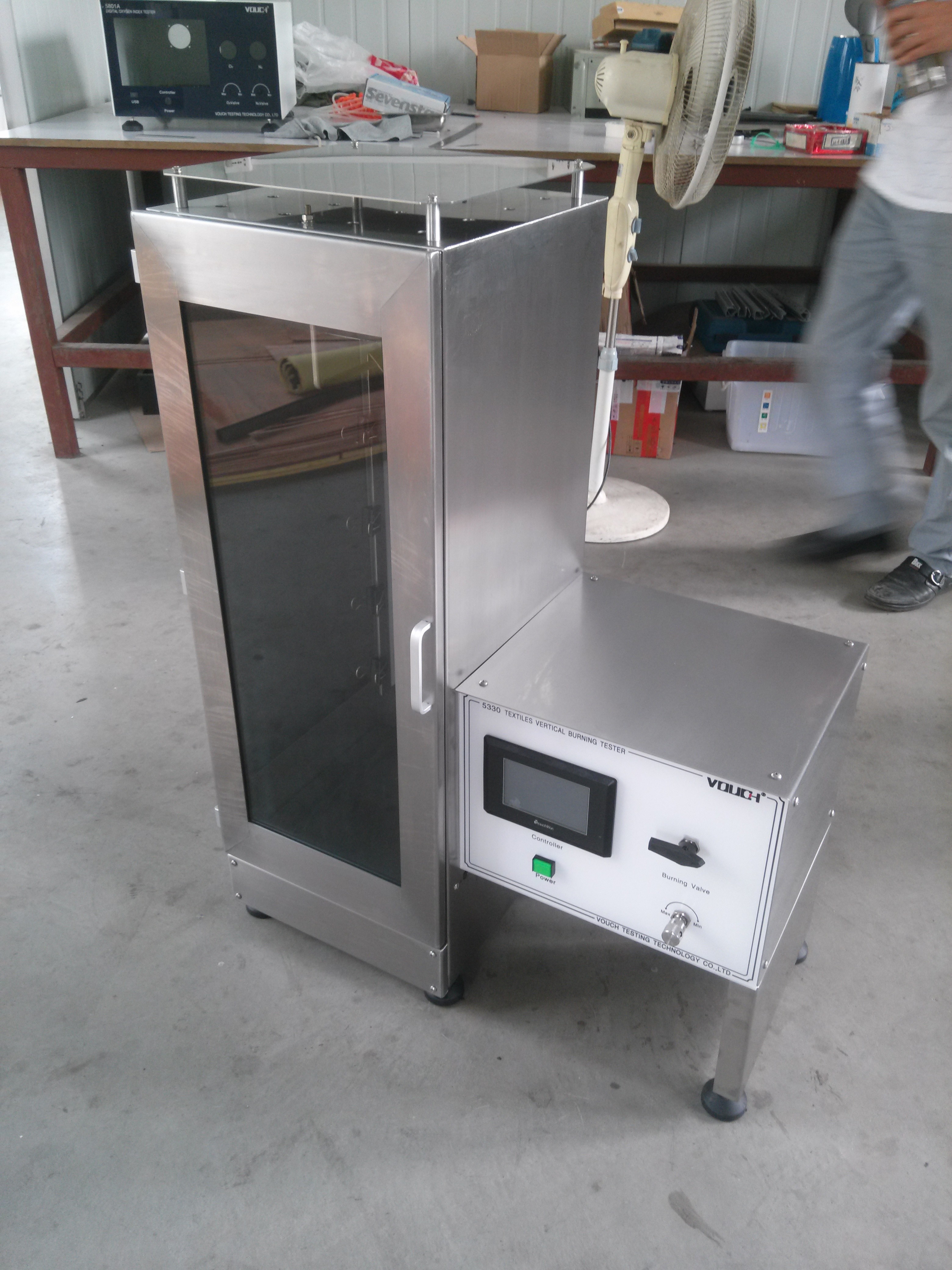 GB/T5455 Textile Testing Machine Vertical Combustion Test For Cotton Fabric