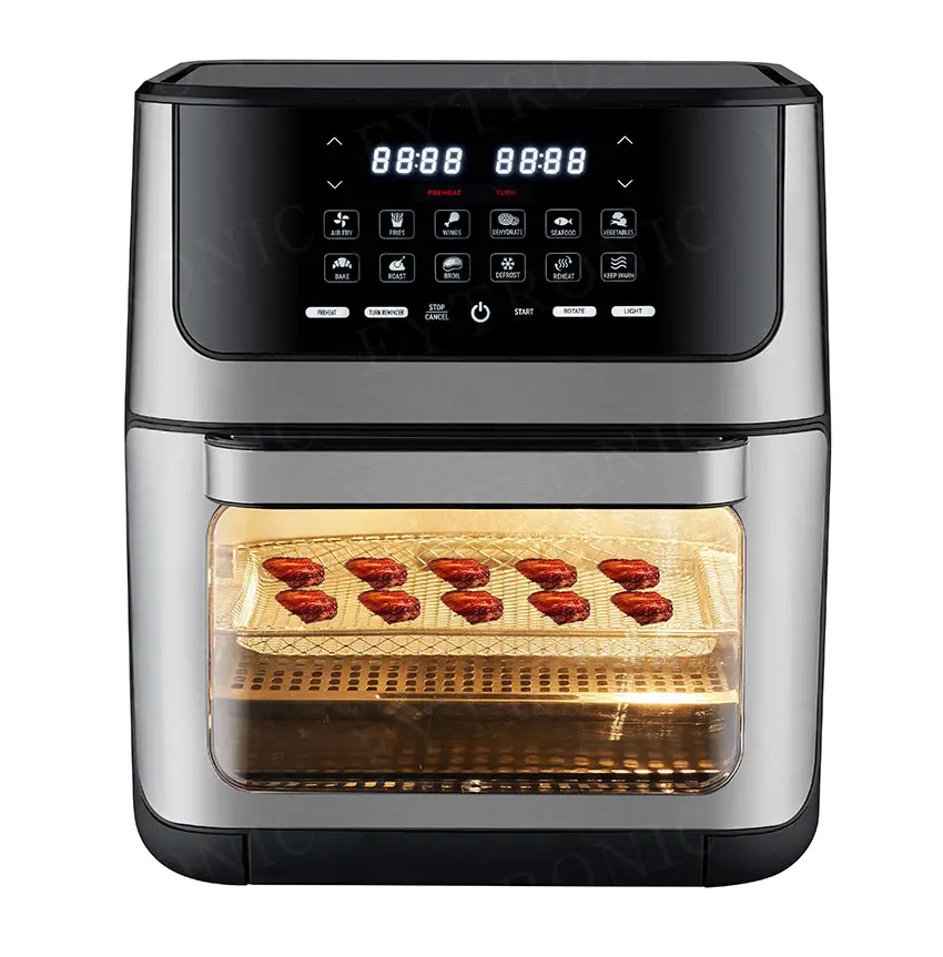 Steam Digital Air Fryer With Digital Screen Stainless Steel Rotisserie Chicken Grill Machine
