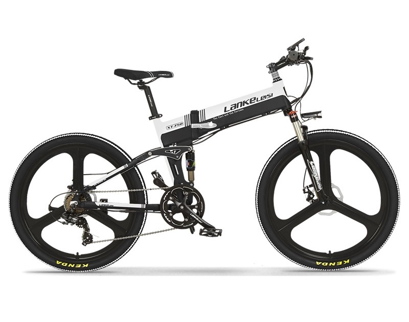26 Inch Electric Folding Bike , 400W Lankeleisi Electric Bike 10AH L G Battery