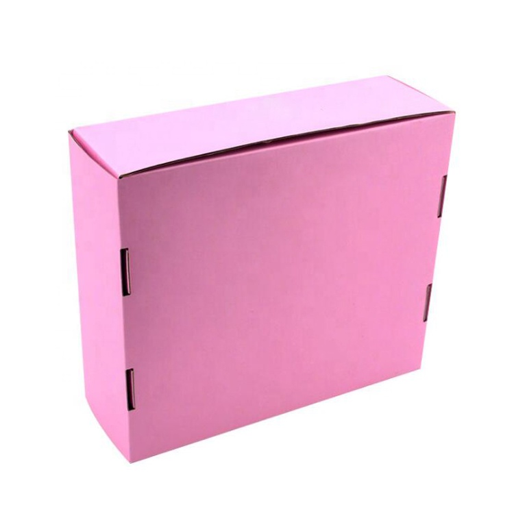 Unique Corrugated Moving Boxes Custom Logo Cardboard Material Pink Color