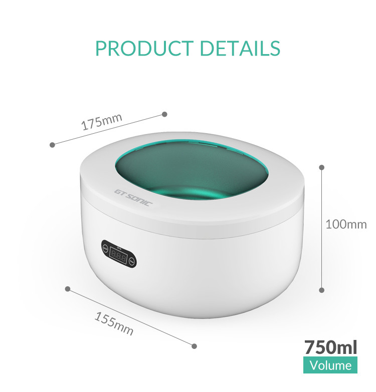 Electric Fuel GT SONIC Cleaner Ultrasonic Jewelry Cleaning 35W 40kHz Easy Operation