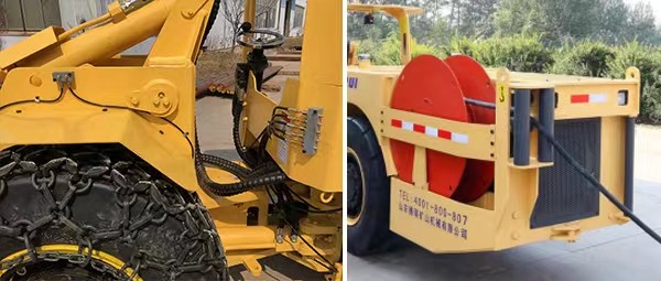 Electric Cable Battery Powered Loader For Underground Mining Usage 2 Cube