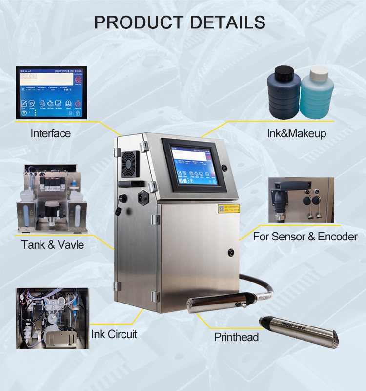 S610 Expiry Date And Batch Number Printing Machine , Leadjet Inkjet Printer For Plastic Bags