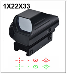 Waterproof Solar Red Dot Scope 1X36 Tactical Compact Sealed Reflex Sight for Hunting