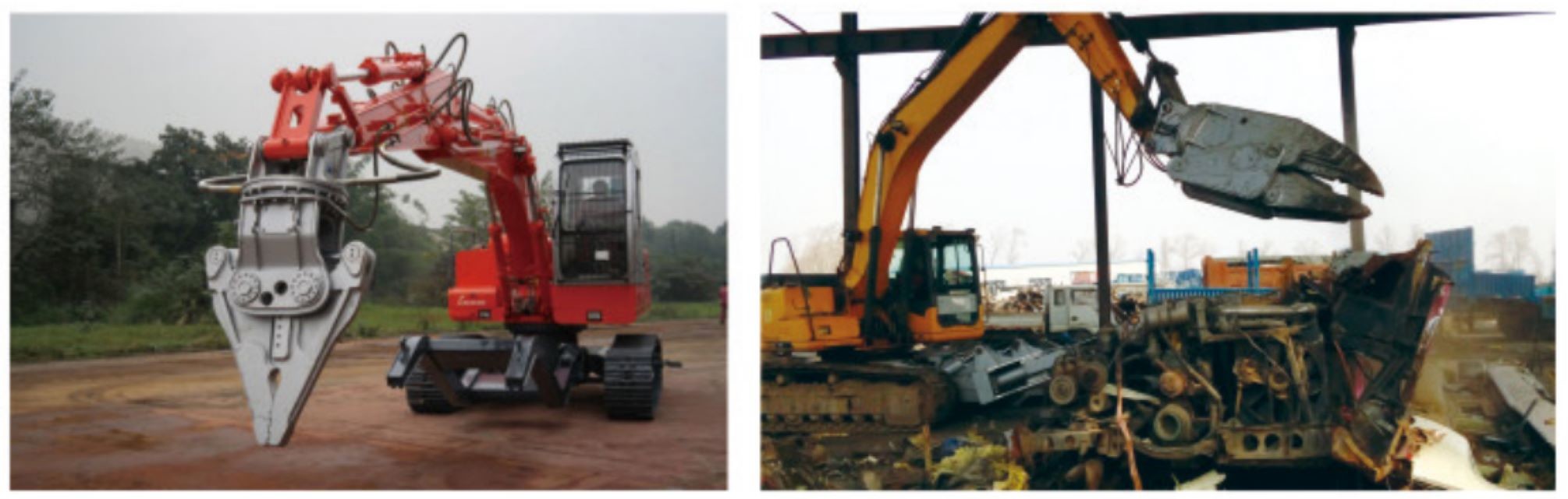 6-40 Tons Excavator Attachment Car Disassemble Shear / Scrap Car Dismantling Shear