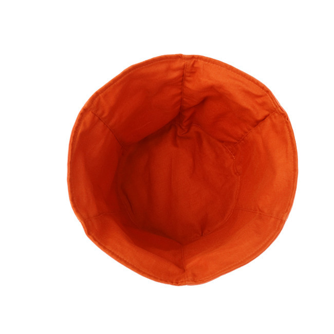 Flat Embroidery Logo Soft Fisherman Bucket Cap Winter Orange Women Men Fishing Hat
