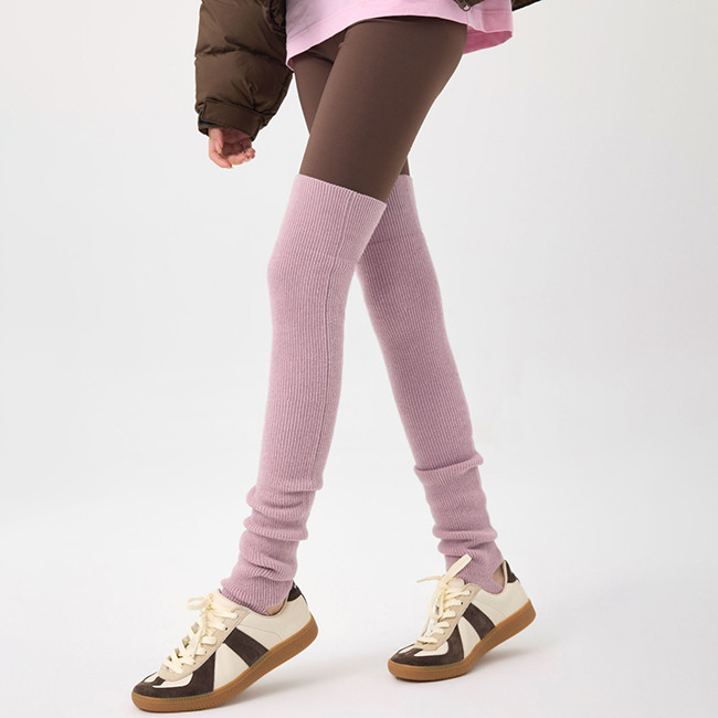 Women Ribbed Over Knee High Socks Leg Warmers Toeless Yoga Ballet Dance Leg Warmers