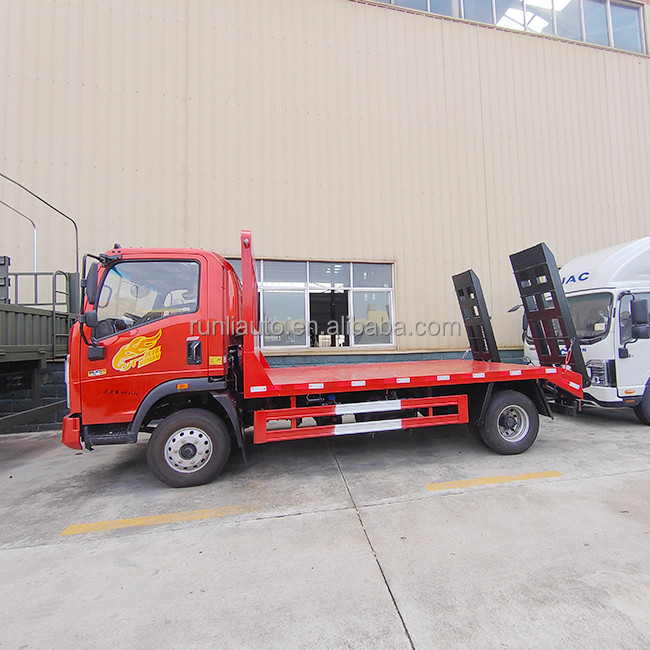 Cheap 4X2 Cargo Transport Flatbed Excavator Wrecker Towing Truck Flat Bed Truck Sale