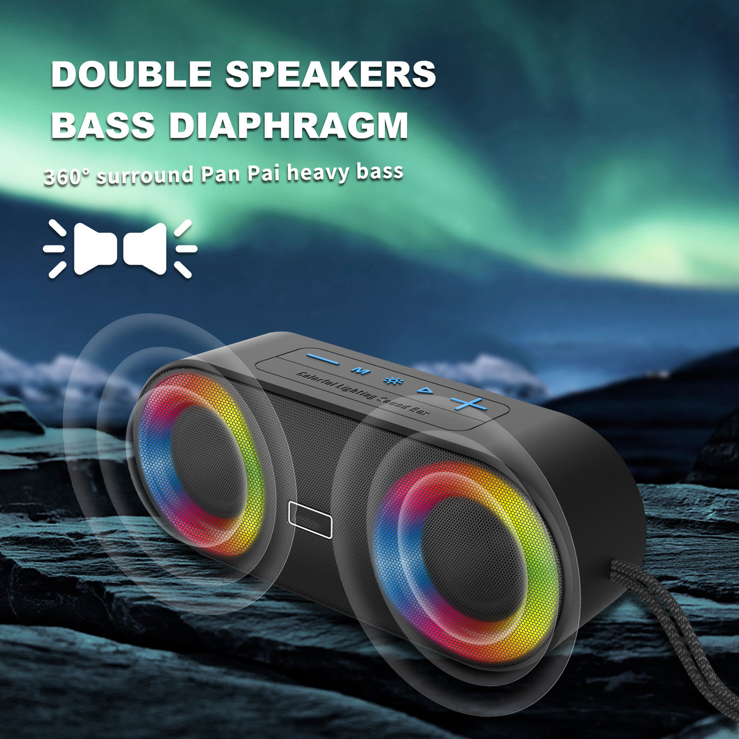 DC 5 Volt IPX7 Waterproof Bluetooth Floating Speaker Black 10m Transmission