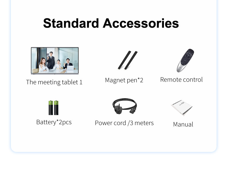 Aluminum Alloy Frame 55'' Electronic Smart Interactive White Digital Board