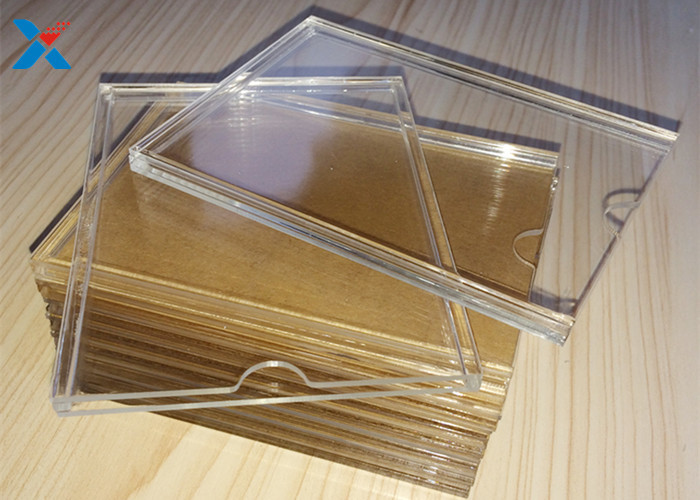 Vertical Plastic Double Sided Sign Holder , Acrylic Holder Stand 8.5" X 11"