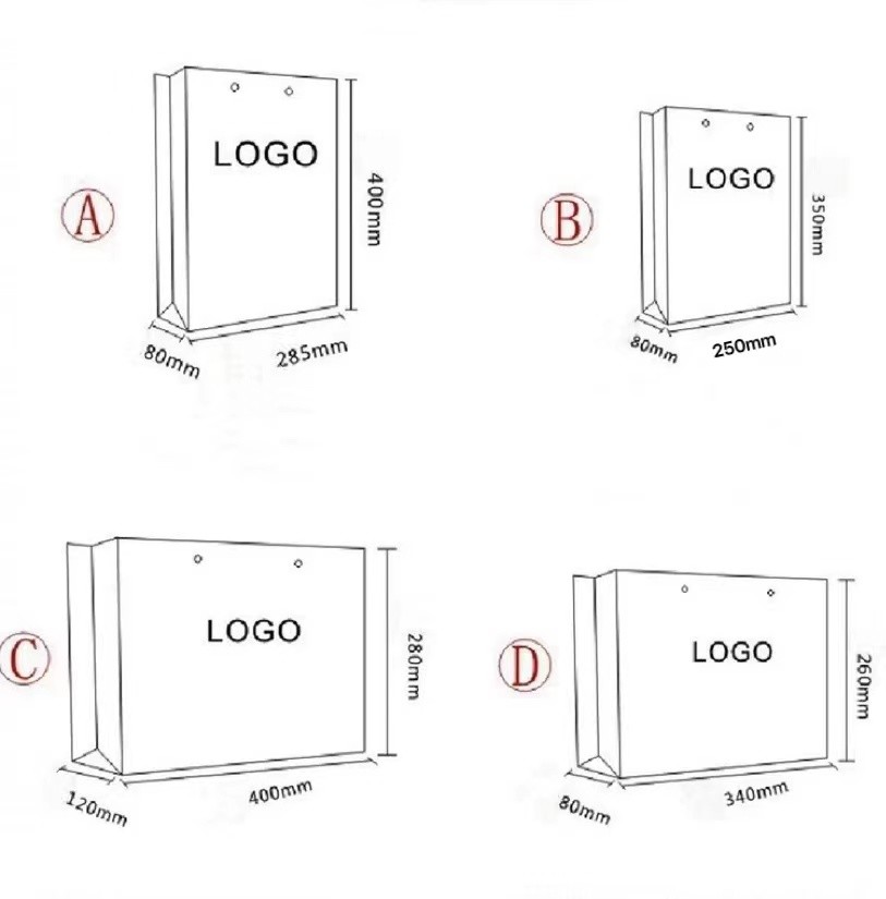 28.5*8*40cm Pink Paper Bags Custom Logo