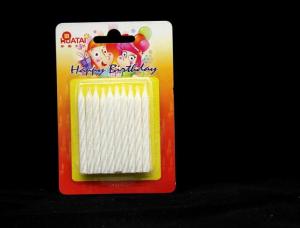 China Shining White Spiral Glitter Birthday Candles , Happy Anniversary Cake Candles wholesale