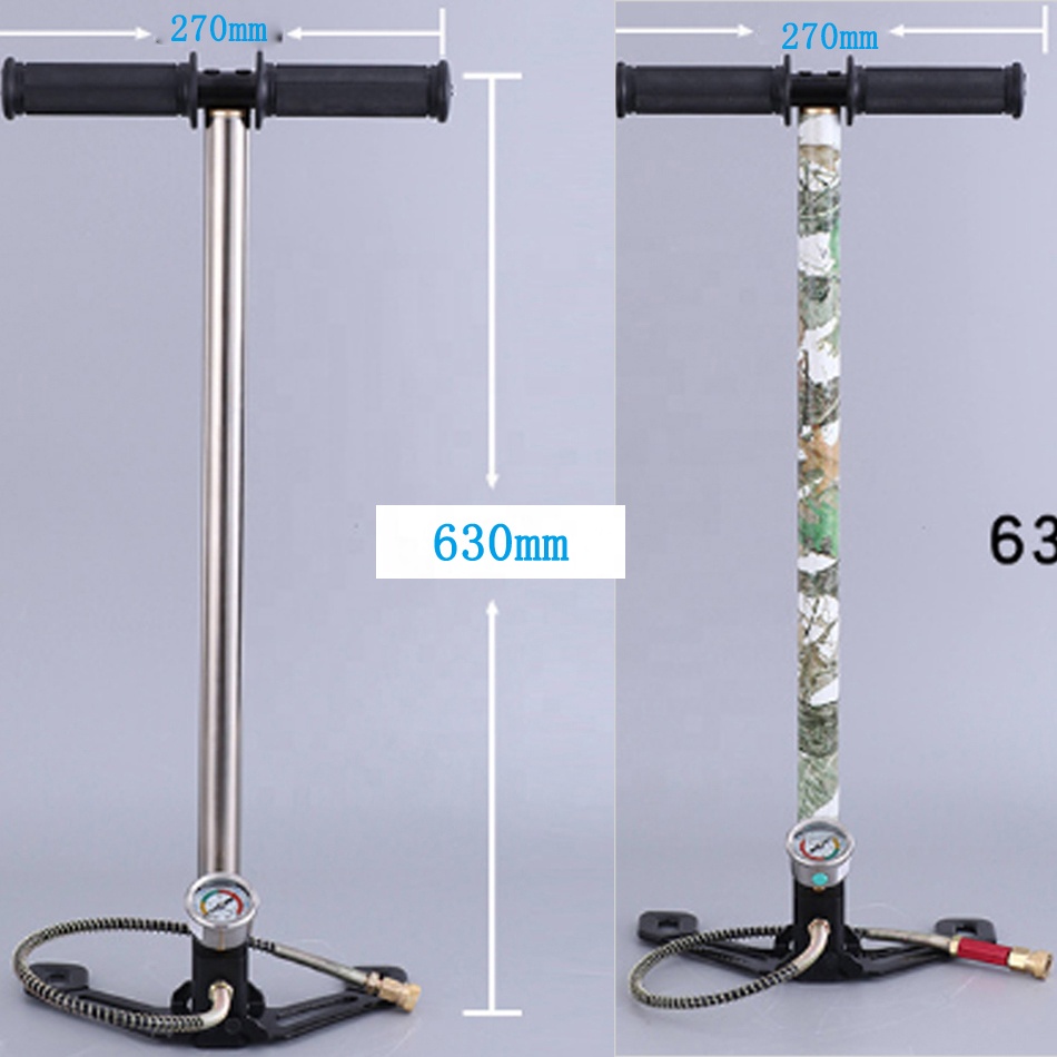 Manual High Pressure Hand Air Pump 4500psi 300bar Black for Gasoline Fuel