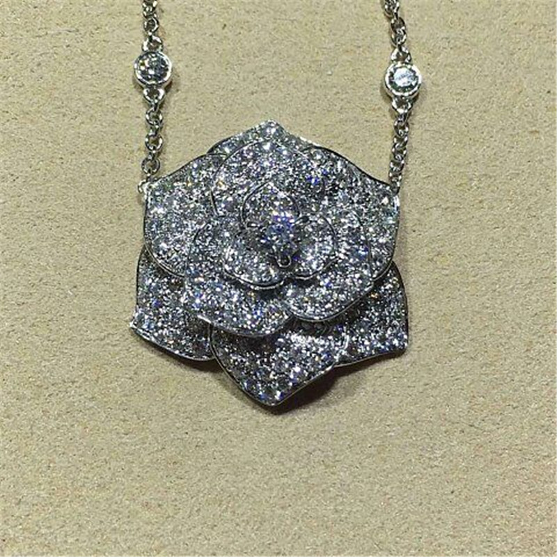 Luxury jewe factory gold diamond Necklace 18k gold white gold yellow gold rose gold diamond Necklace