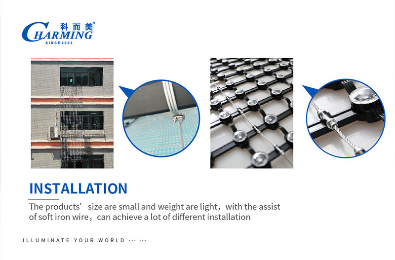 Multiscene IP65 LED Net Screen , Aluminum Alloy Flexible LED Curtain Display