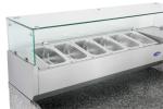 Marble Top Refrigerated Pizza Prep Table 260L With Salad Bar