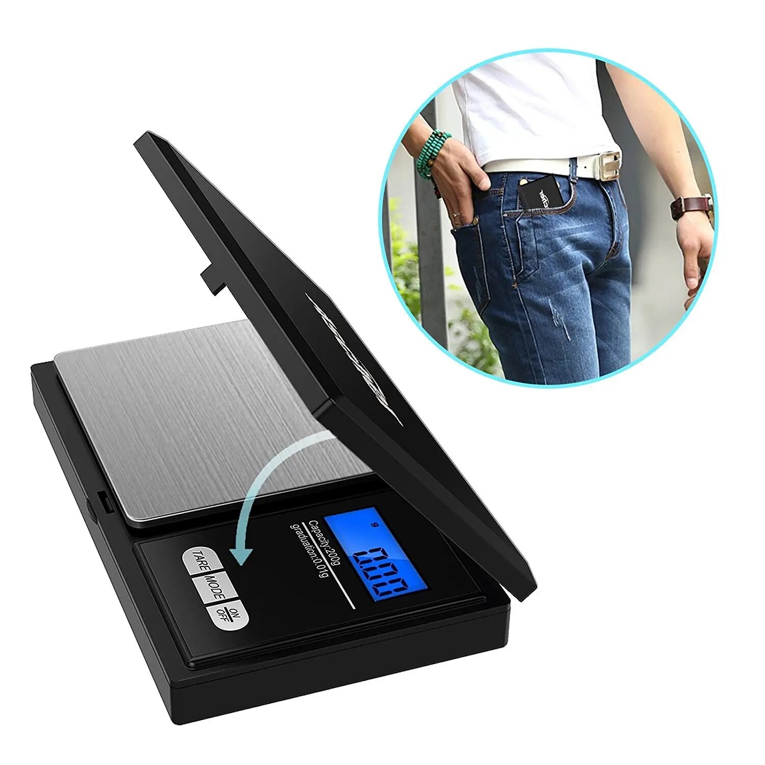 Fashionable weighing range 0.01g 0.1g LCD Digital Jewelry Gold Gram small Weight digital pocket Scale mini Balance