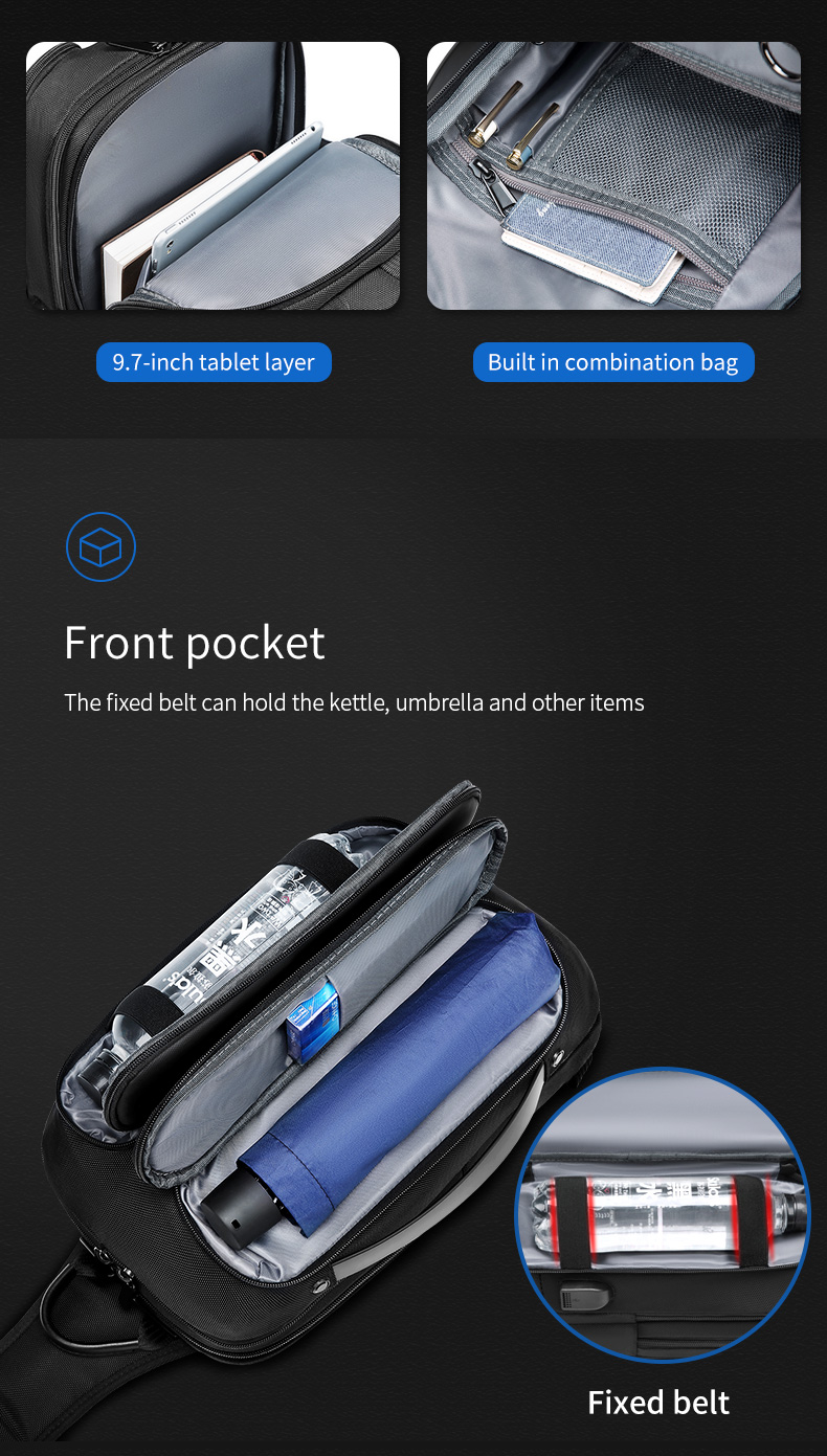 Fashionable Crossbody Mens Sling Bag Waterproof OEM/ODM Accepable