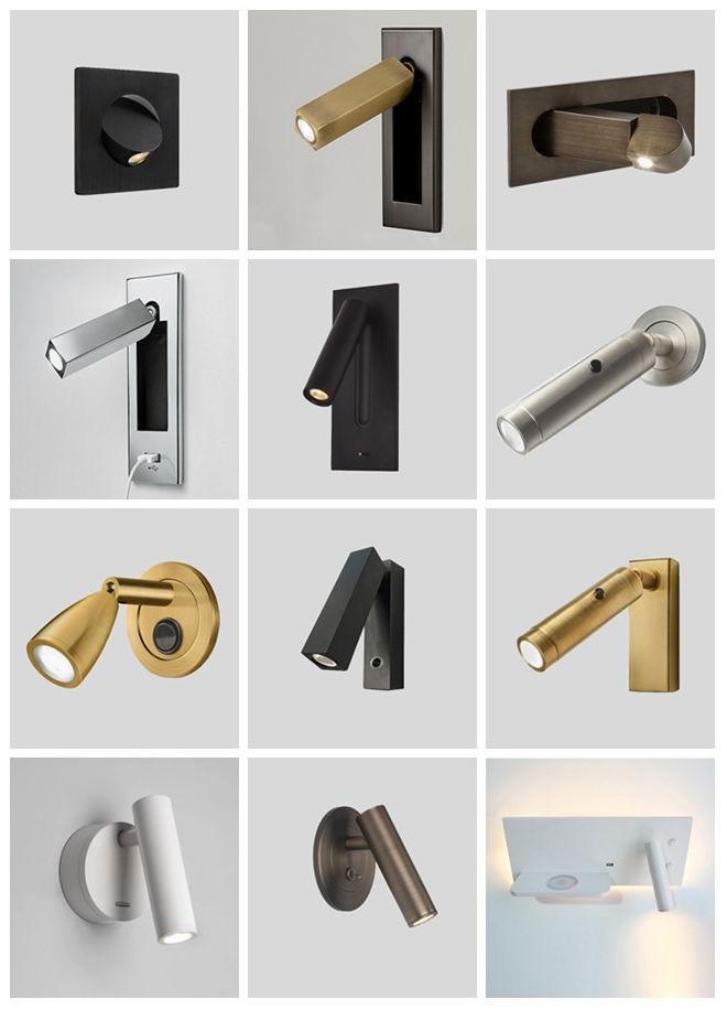 3W Wall Lamp For Living Room Bedside Hotel Modern Angle Adjustable Wall Decoration Wall Reading Light With Push Button