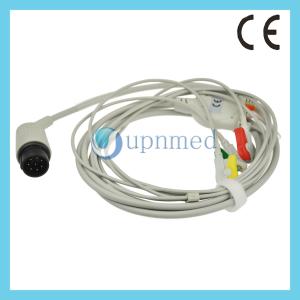 China Nihon Kohden 3 lead ECG cable with clip,8 pin wholesale